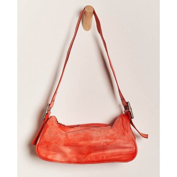 🎉LAST CHANCE🎉 FREE PEOPLE Arm Candy Bag / Red Orange - Picture 3 of 5